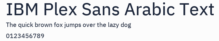 IBM Plex Sans Arabic Text