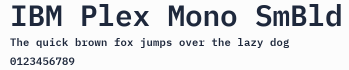 IBM Plex Mono SmBld