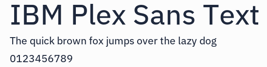 IBM Plex Sans Text