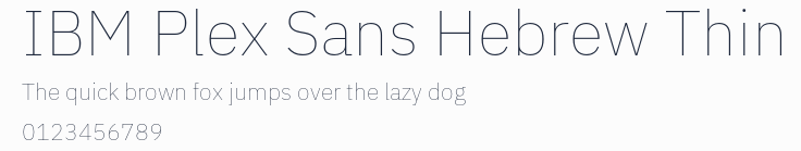 IBM Plex Sans Hebrew Thin