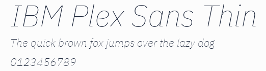 IBM Plex Sans Thin