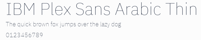 IBM Plex Sans Arabic Thin