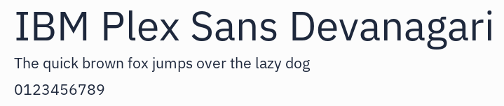 IBM Plex Sans Devanagari