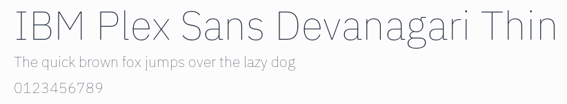 IBM Plex Sans Devanagari Thin