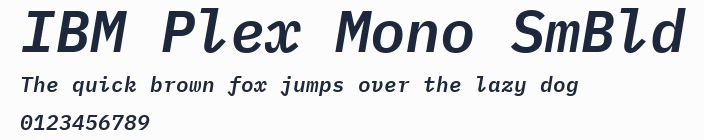 IBM Plex Mono SmBld