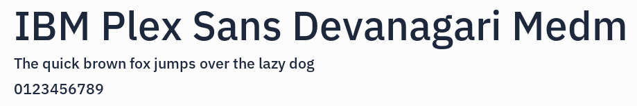 IBM Plex Sans Devanagari Medm
