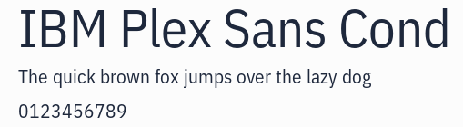 IBM Plex Sans Cond
