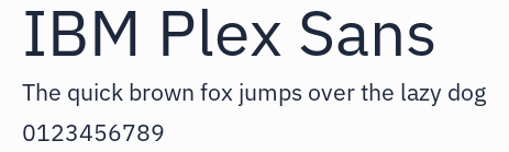 IBM Plex Sans