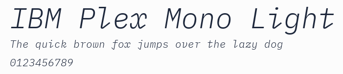 IBM Plex Mono Light