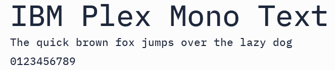 IBM Plex Mono Text