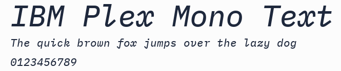 IBM Plex Mono Text
