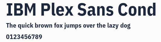 IBM Plex Sans Cond