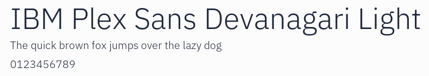 IBM Plex Sans Devanagari Light