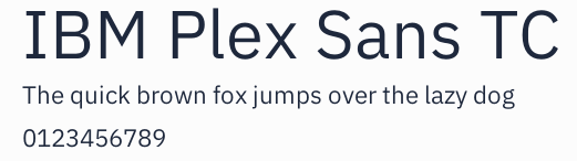 IBM Plex Sans TC