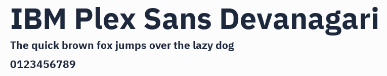 IBM Plex Sans Devanagari