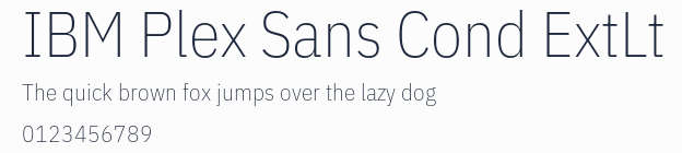 IBM Plex Sans Cond ExtLt