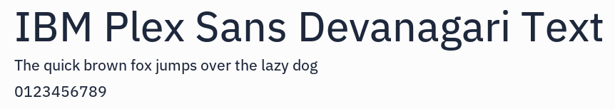 IBM Plex Sans Devanagari Text