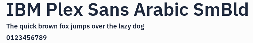 IBM Plex Sans Arabic SmBld