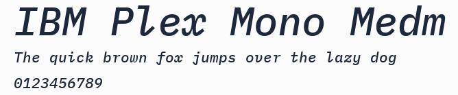IBM Plex Mono Medm