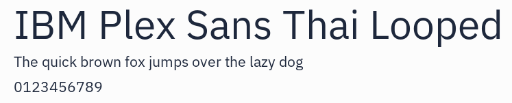 IBM Plex Sans Thai Looped