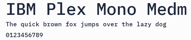 IBM Plex Mono Medm