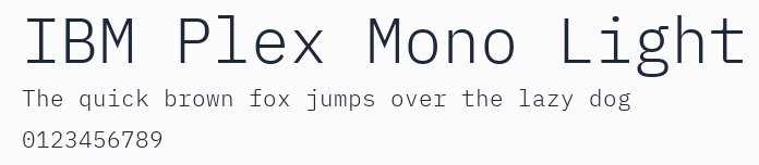 IBM Plex Mono Light