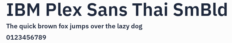 IBM Plex Sans Thai SmBld