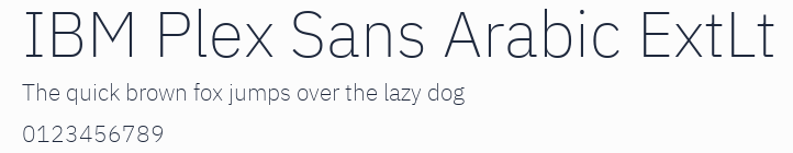 IBM Plex Sans Arabic ExtLt