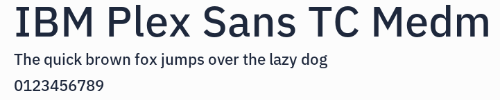 IBM Plex Sans TC Medm預覽圖