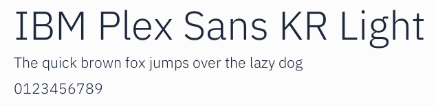 IBM Plex Sans KR Light預覽圖