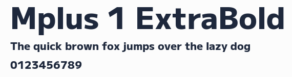 Mplus 1 ExtraBold預覽圖