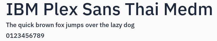 IBM Plex Sans Thai Medm