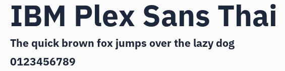 IBM Plex Sans Thai