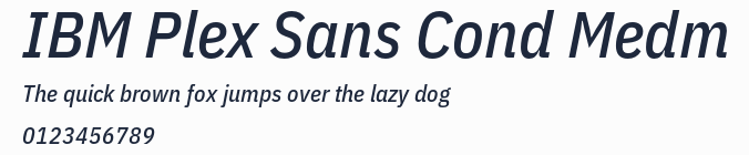 IBM Plex Sans Cond Medm