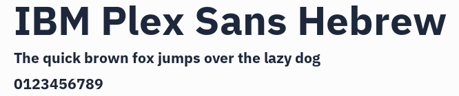 IBM Plex Sans Hebrew