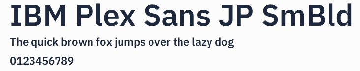 IBM Plex Sans JP SmBld