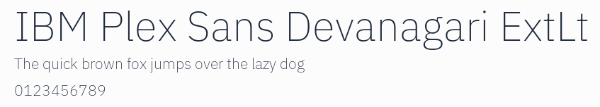 IBM Plex Sans Devanagari ExtLt