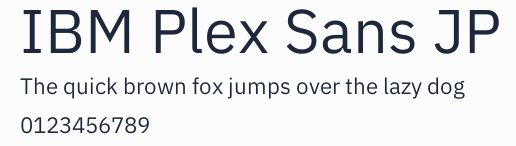 IBM Plex Sans JP