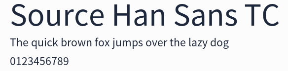 Source Han Sans TC