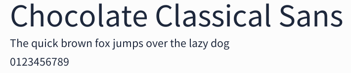 Chocolate Classical Sans預覽圖