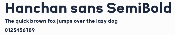 Hanchan sans SemiBold預覽圖