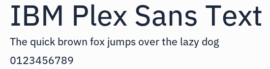 IBM Plex Sans Text