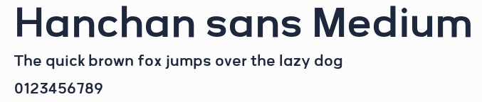 Hanchan sans Medium預覽圖