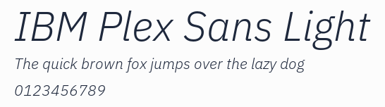 IBM Plex Sans Light