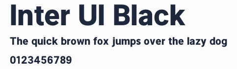 Inter UI Black