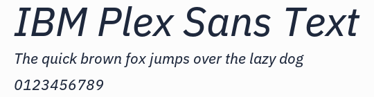 IBM Plex Sans Text