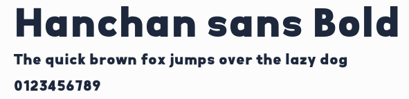 Hanchan sans Bold預覽圖