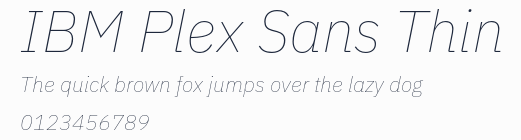 IBM Plex Sans Thin