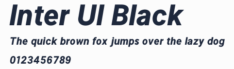 Inter UI Black