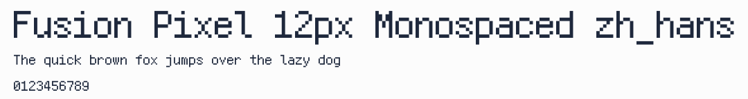 Fusion Pixel 12px Monospaced zh_hans